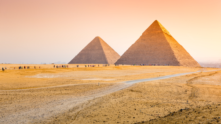 Sunrise Over the Ancient Pyramids: Exploring the Giza Plateau